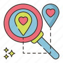 search, distance, love, magnifier