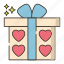 send, gift, box, love, present 