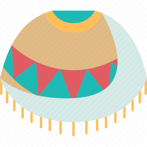 Poncho, clothes, mexican, traditional, costume icon - Download on Iconfinder