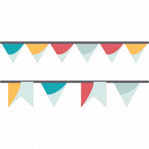 Garland, bunting, flag, decoration, hanging icon - Download on Iconfinder