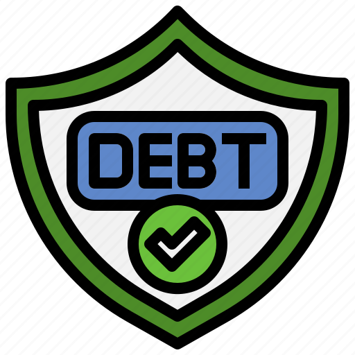 Protected, debt, business, finance, tick, approved, shields icon - Download on Iconfinder