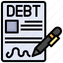 signature, debt, business, and, finance, signing, banking