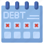 calendar, paycheck, payday, debt, time, date, business 