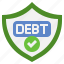 protected, debt, business, finance, tick, approved, shields 