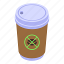 decaffeinated, coffee, go, cup, isometric