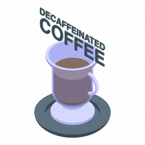 Decaffeinated, coffee, restaurant, cup, isometric icon - Download on Iconfinder