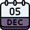 calendar, december, five, date, monthly, time, and, month, schedule