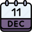 calendar, december, eleven, date, monthly, time, and, month, schedule 