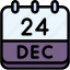 calendar, december, twenty, four, date, monthly, time, month, schedule 