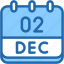 calendar, december, two, 2, date, monthly, time, month, schedule 