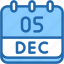 calendar, december, five, date, monthly, time, and, month, schedule 