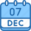calendar, december, seven, date, monthly, time, and, month, schedule 