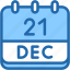 calendar, december, twenty, one, date, monthly, time, month, schedule 