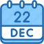 calendar, december, twenty, two, date, monthly, time, and, month, schedule 