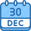 calendar, december, thirty, date, monthly, time, and, month, schedule 