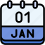 calendar, january, one, 1, date, monthly, time, month, schedule 