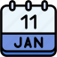 calendar, january, eleven, date, monthly, time, and, month, schedule 