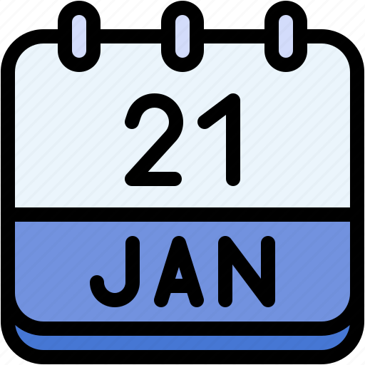 Calendar, january, twenty, one, date, monthly, time icon - Download on Iconfinder