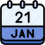 calendar, january, twenty, one, date, monthly, time, and, month, schedule 