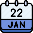 calendar, january, twenty, two, date, monthly, time, month, schedule