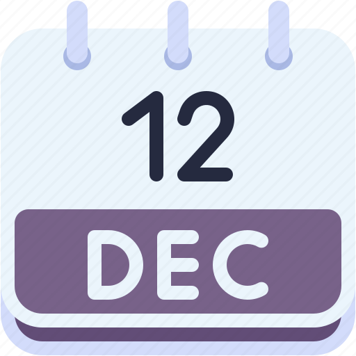 Calendar, december, twelve, date, monthly, time, and icon - Download on Iconfinder