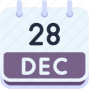 calendar, december, twenty, eight, date, monthly, time, month, schedule
