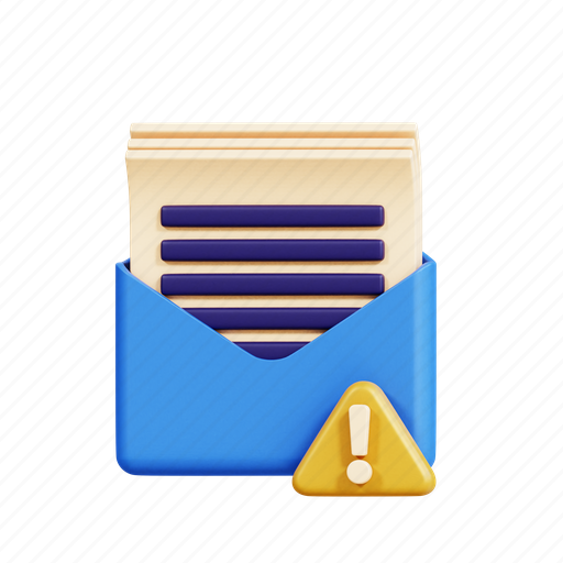 Spam, mail 3D illustration - Download on Iconfinder