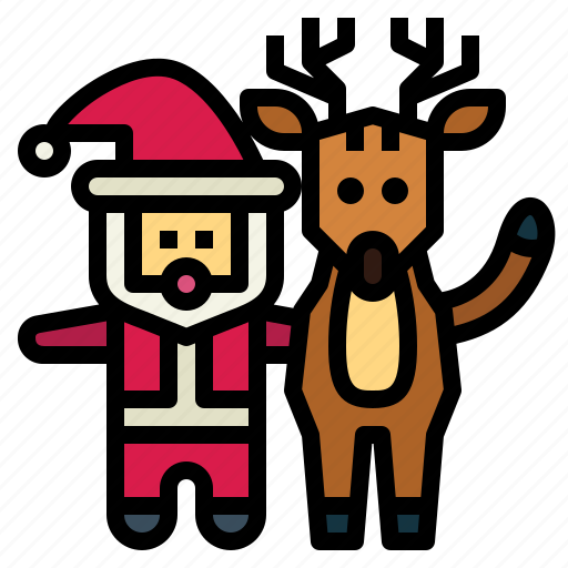 Deer, animal, zoo, reindeer, santa, claus icon - Download on Iconfinder