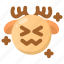 deer, embarrassing, emoji, emoticon, shocked, upset, winter 