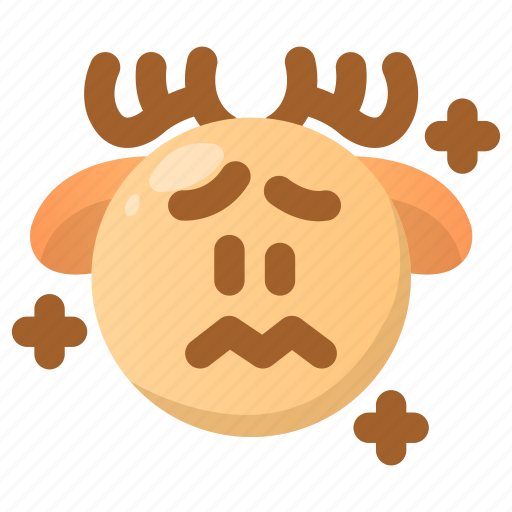 Anxious, deer, emoji, emoticon, sad, winter, worried icon - Download on Iconfinder
