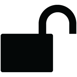 Open, padlock, unlocked, unsecure icon - Free download