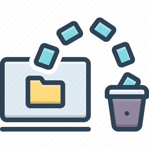 Deleting, file, folder, document, remove, dustbin, cleaning icon - Download on Iconfinder