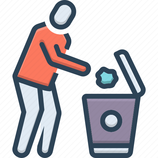 Dispose, throw, garbage, rubbish, dustbin, tidyman, trash bin icon - Download on Iconfinder