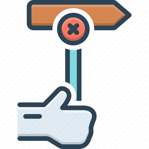 Wrong, erroneous, fallacious, mistaken, misguided, directional, direction icon - Download on Iconfinder