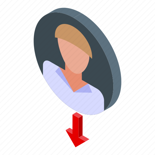 Delete, user, access, isometric icon - Download on Iconfinder
