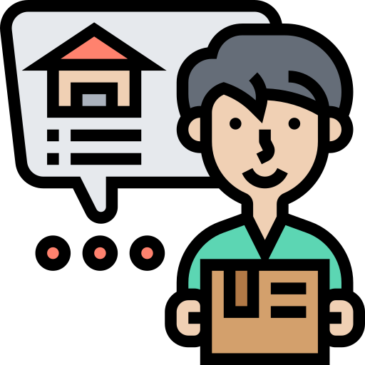 Courier, delivery, home, address, postman icon - Free download