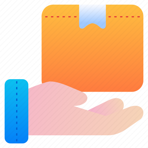 Receive, received, hand, box, receiving, product icon - Download on Iconfinder