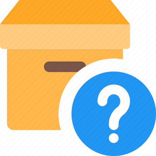 Box, delivery, question mark, query icon - Download on Iconfinder
