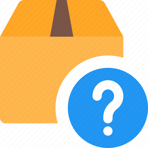 Box, delivery, question mark, package icon - Download on Iconfinder