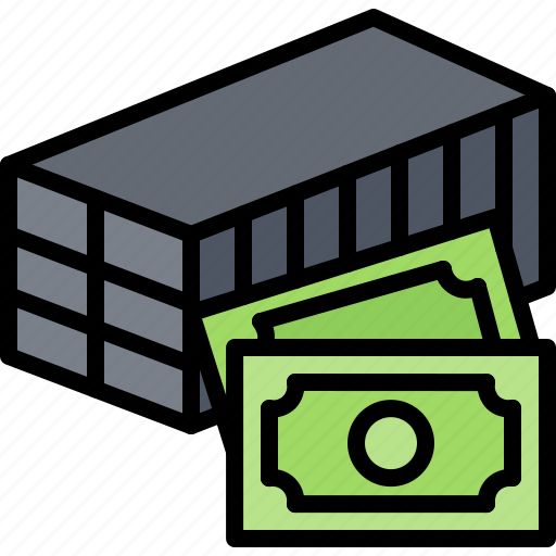 Container, money, price, banknote, shipping, delivery, logistics icon - Download on Iconfinder
