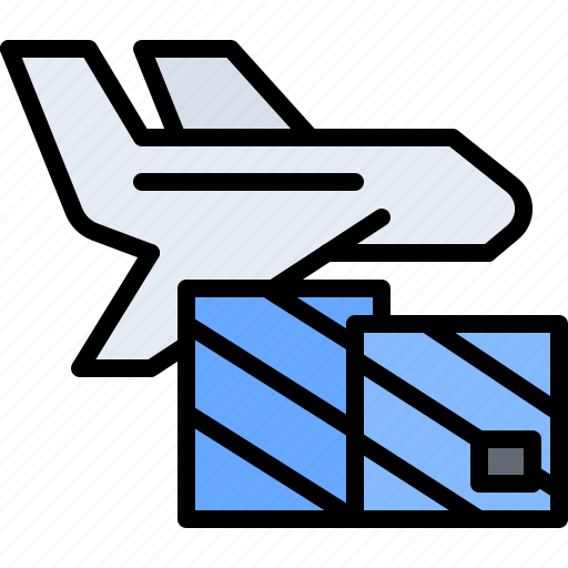 Plane, box, shipping, delivery, logistics icon - Download on Iconfinder