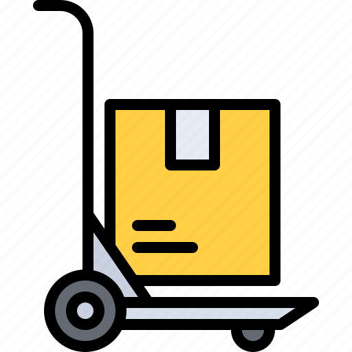 Cart, box, warehouse, shipping, delivery, logistics icon - Download on Iconfinder