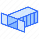 container, door, open, shipping, delivery, logistics