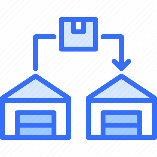 Warehouse, building, box, arrow, shipping, delivery, logistics icon - Download on Iconfinder