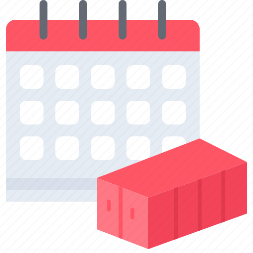Container, calendar, date, shipping, delivery, logistics icon - Download on Iconfinder