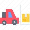 forklift, car, box, shipping, delivery, logistics