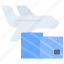 plane, box, shipping, delivery, logistics 