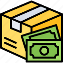 box, price, money, banknote, package, delivery, service, postal