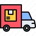 car, truck, box, package, delivery, service, postal