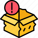 box, broken, warning, package, delivery, service, postal